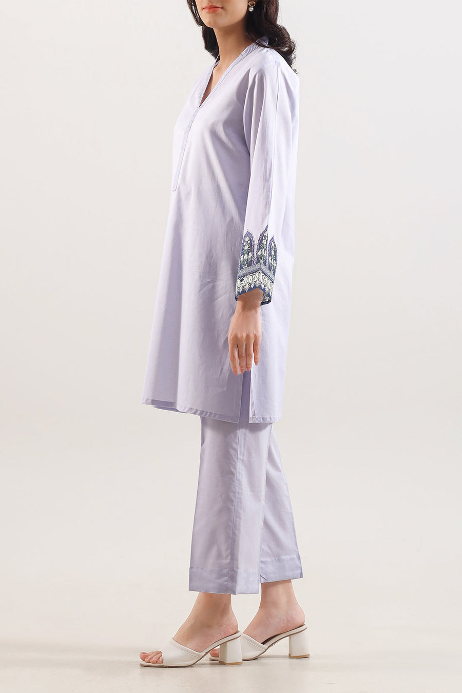 Stitched Embroidered Self Jacquard 2 Piece (Shirt/Trouser) - Pehnaawaa