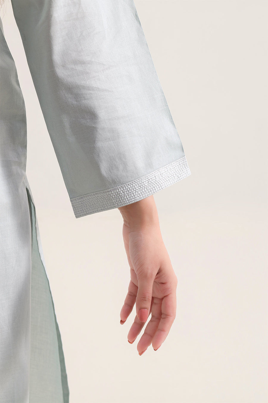 Solid Embroidered Cotton Stitched 2 Piece (Shirt/Trouser) - Pehnaawaa