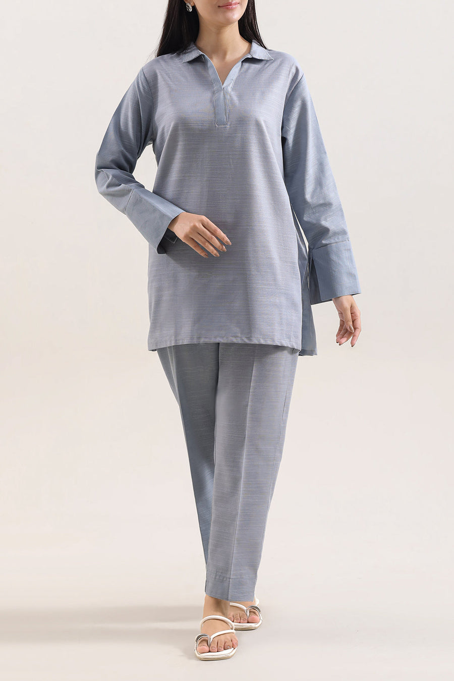 Solid Khaddar Stitched 2 Piece (Shirt/Trouser) - Pehnaawaa