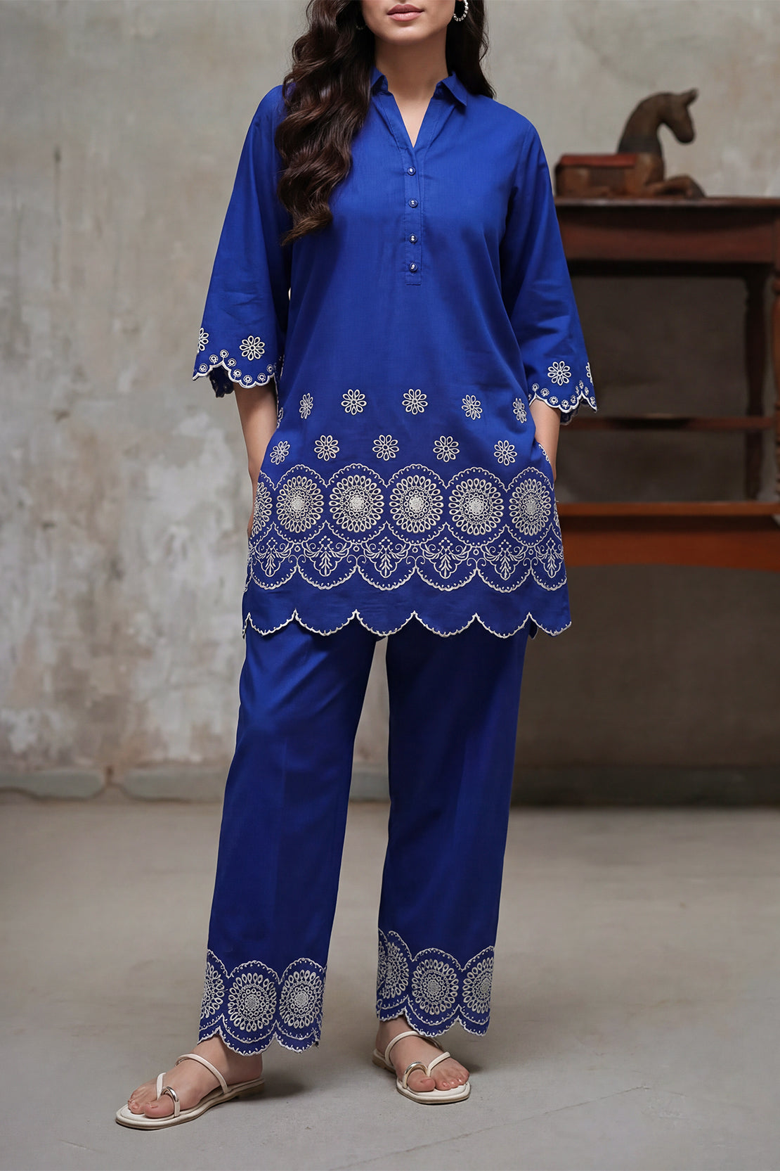 Blue Cambric Embroidered | Stitched SP-11299 132431 XX