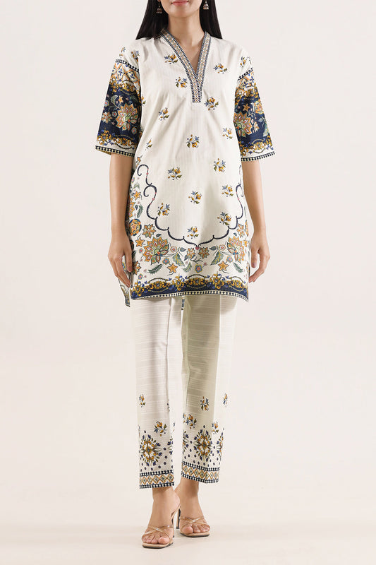 Printed Strip Lawn Stitched Shirt - Pehnaawaa