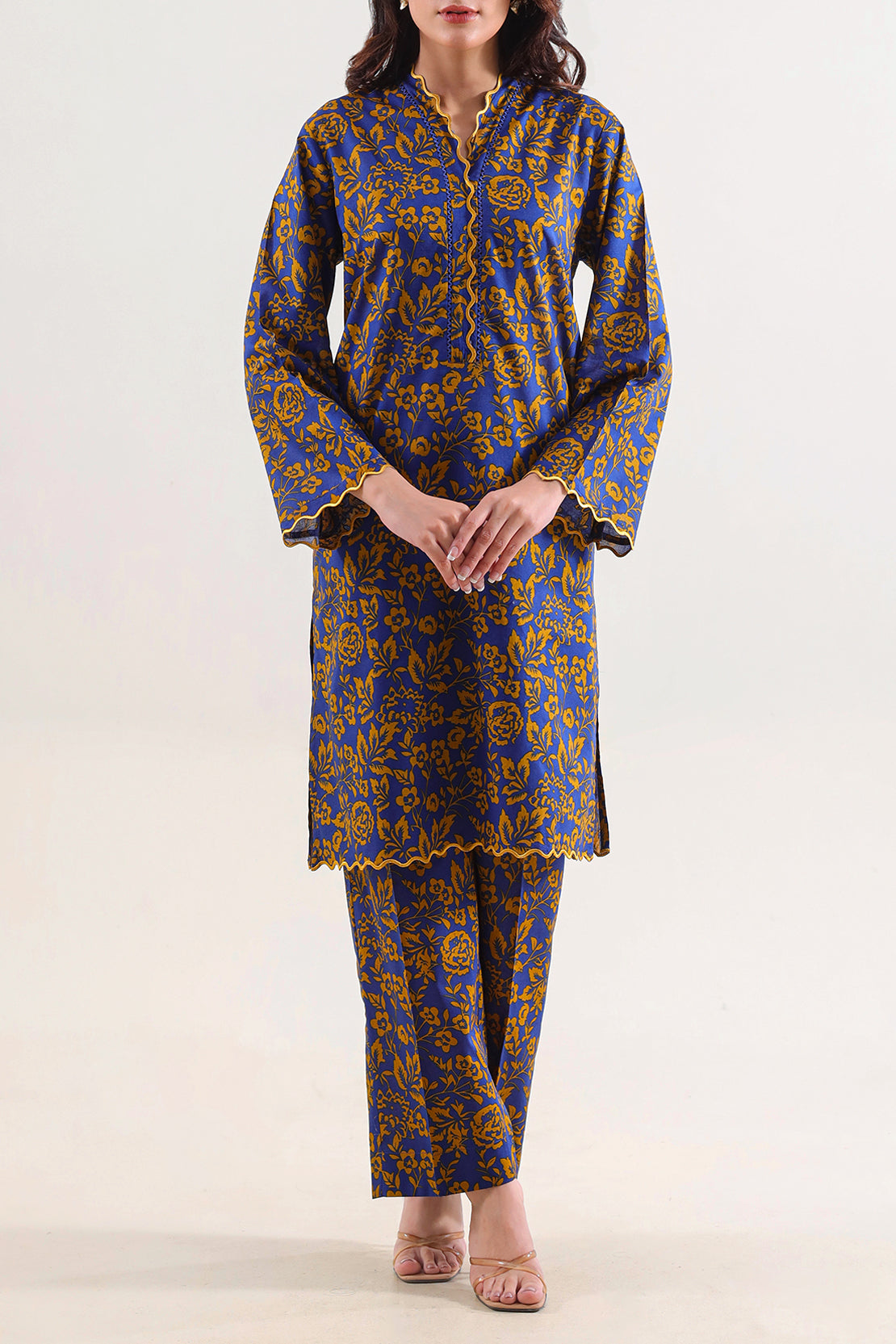 Stitched Printed Embroidered Lawn 2 Piece (Shirt/Trouser)