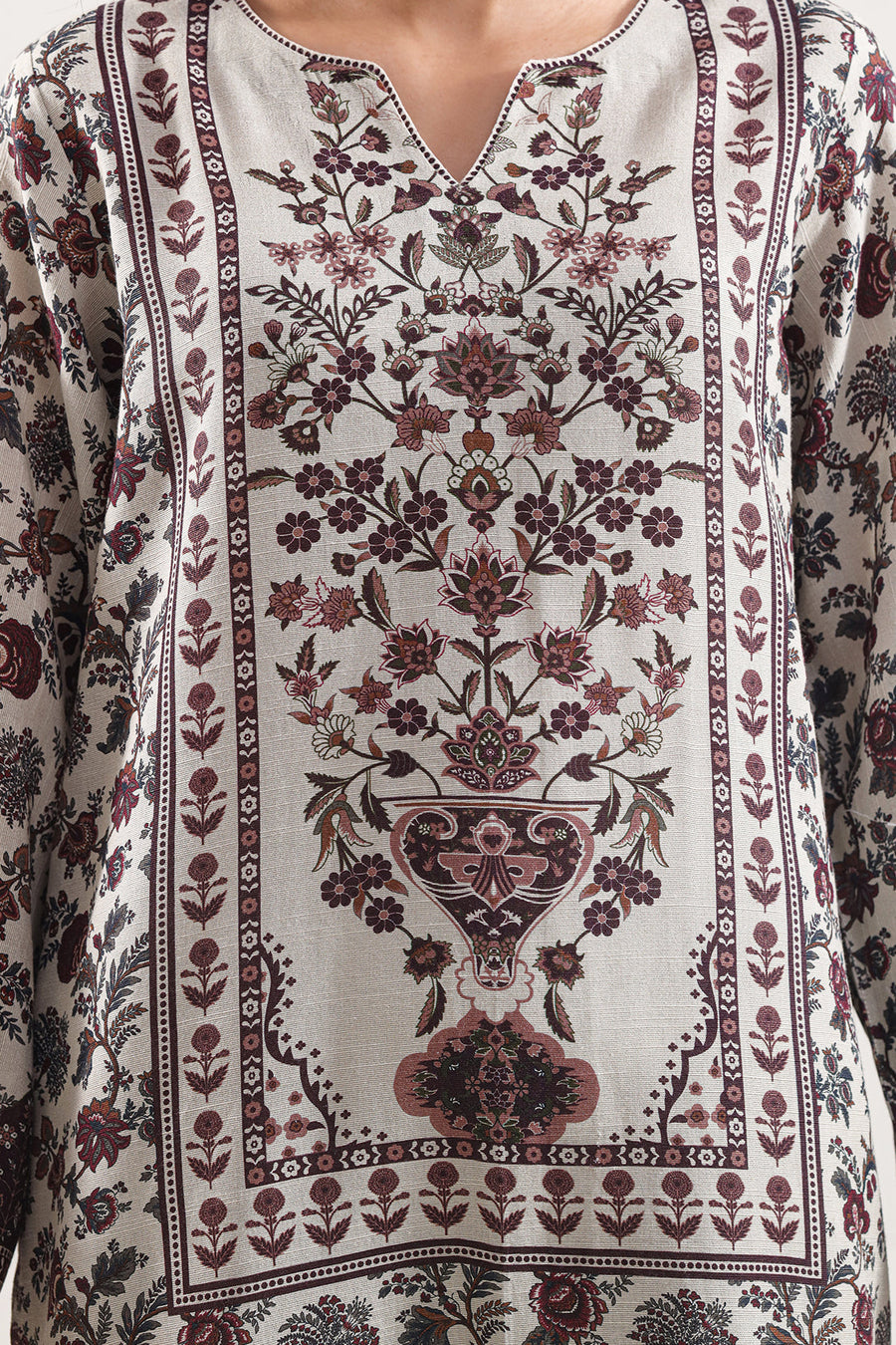 Printed Khaddar Stitched 2 Piece (Shirt/Trouser) - Pehnaawaa