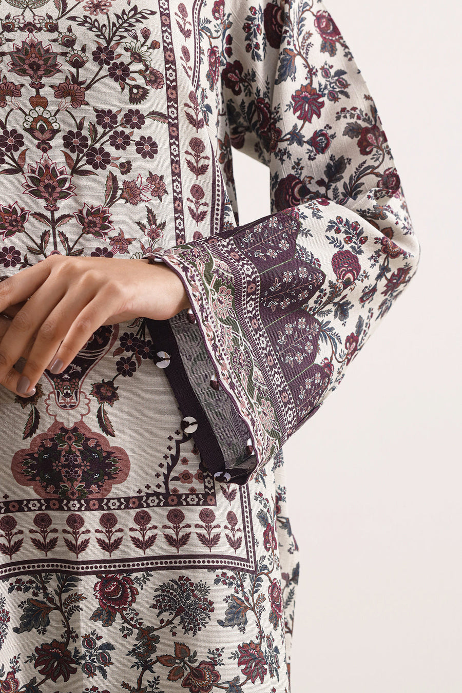 Printed Khaddar Stitched 2 Piece (Shirt/Trouser) - Pehnaawaa
