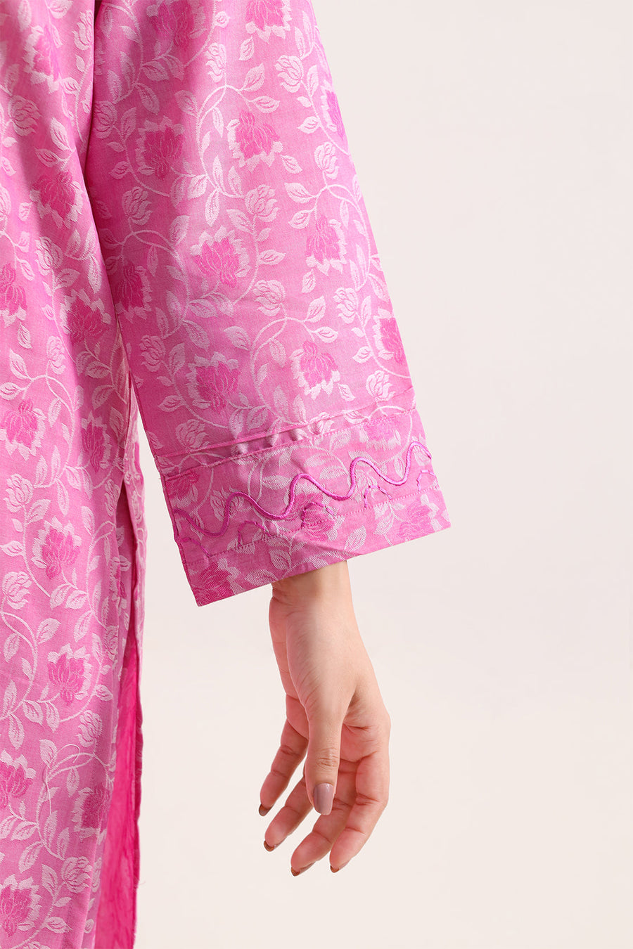 Embroidered Cotton Jacquard Stitched 2 Piece (Shirt/Trouser) - Pehnaawaa