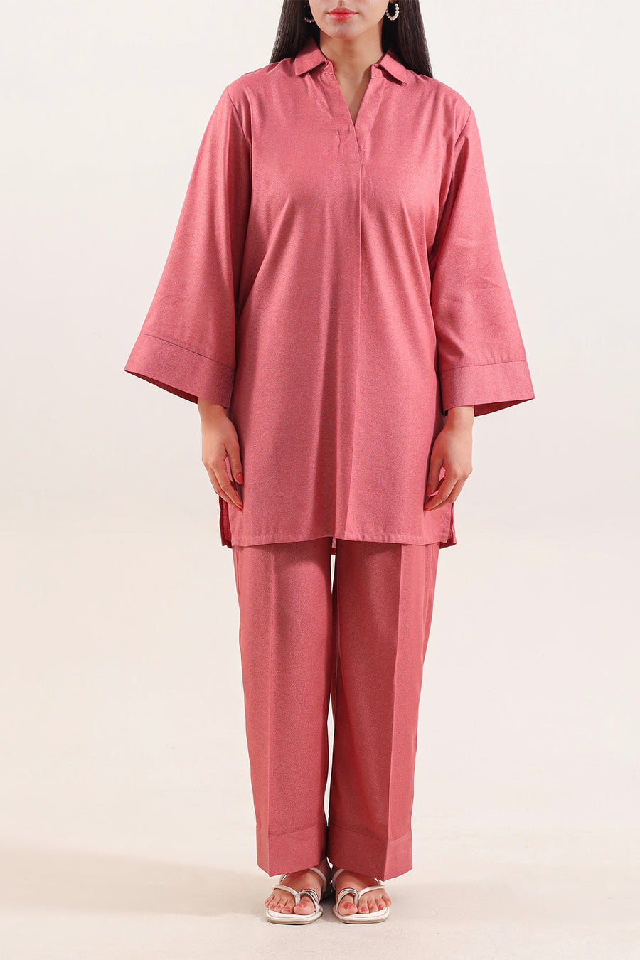 Solid Karandi Stitched 2 Piece (Shirt/Trouser) - Pehnaawaa