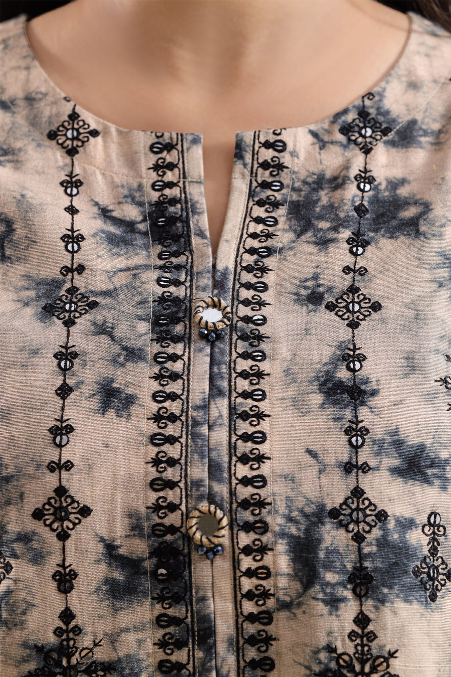 Printed Embroidered Khaddar Stitched 2 Piece (Shirt/Trouser) - Pehnaawaa
