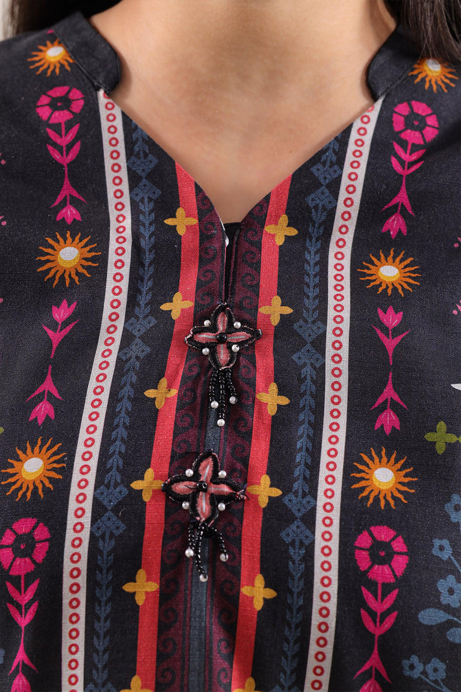 Printed Khaddar Stitched 2 Piece (Shirt/Trouser) - Pehnaawaa