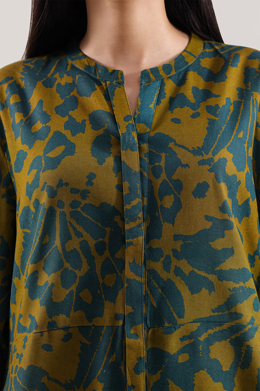 Printed Khaddar Stitched Dress
