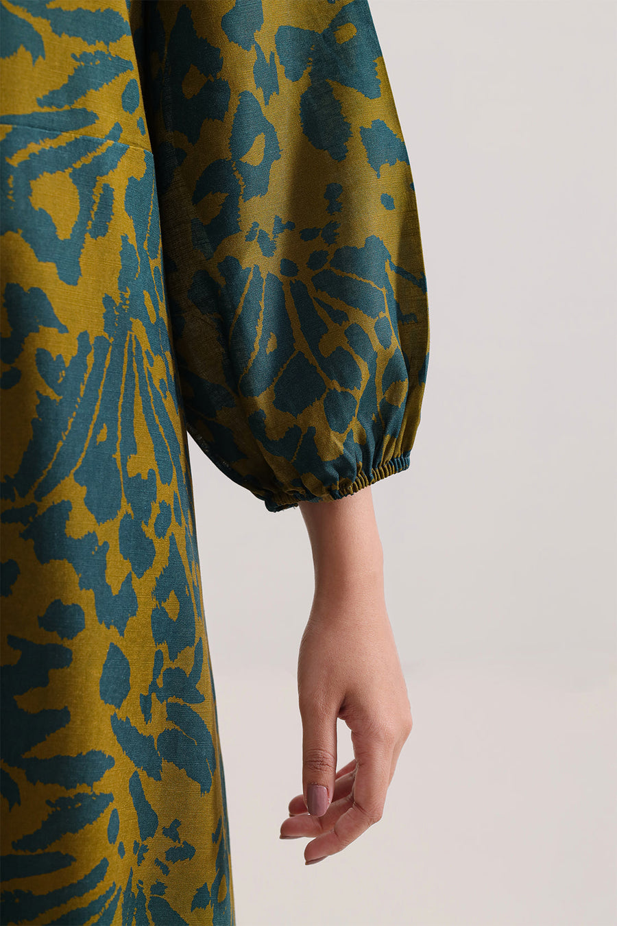 Printed Khaddar Stitched Dress