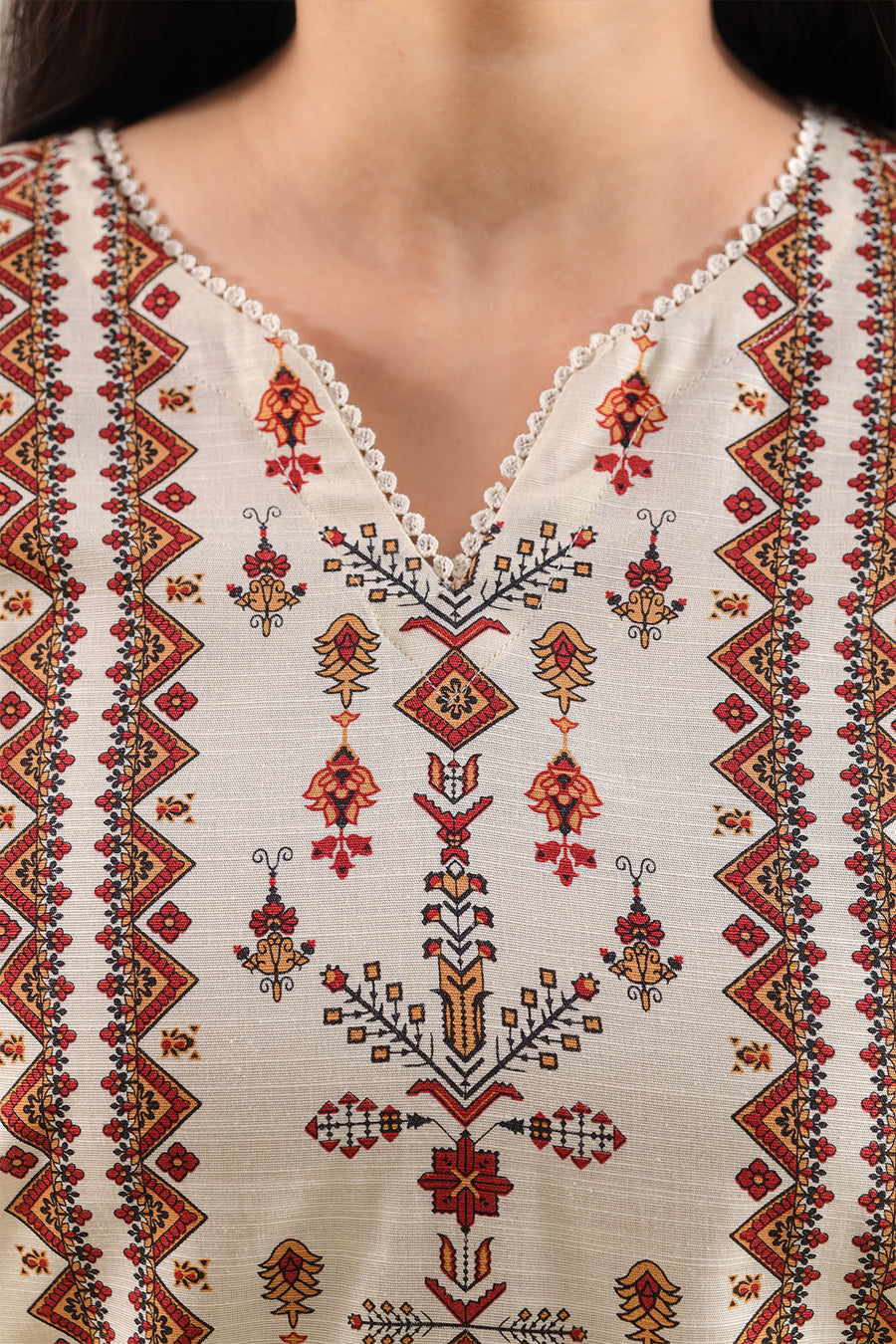 Printed Khaddar Stitched 2 Piece (Shirt/Trouser) - Pehnaawaa