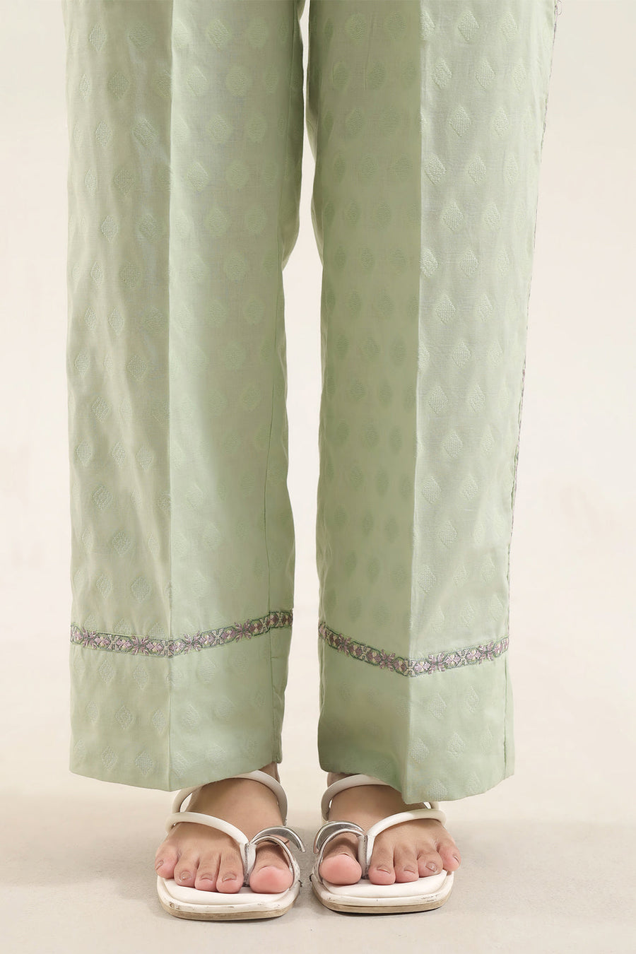 Embroidered Cotton Jacquard Stitched 2 Piece (Shirt/Trouser) - Pehnaawaa