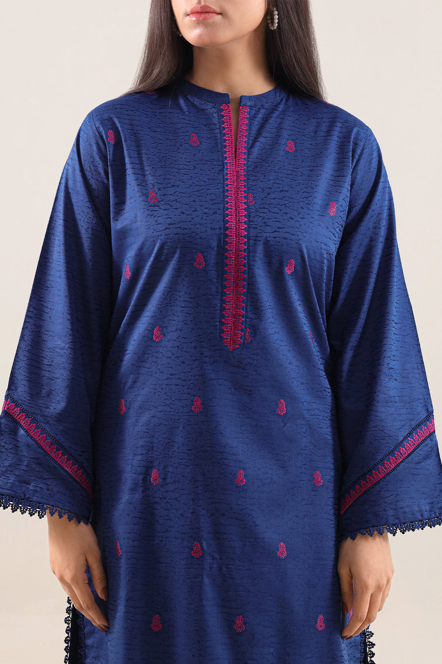 Cotton Jacquard Stitched 2 Piece (Shirt/Trouser) - Pehnaawaa