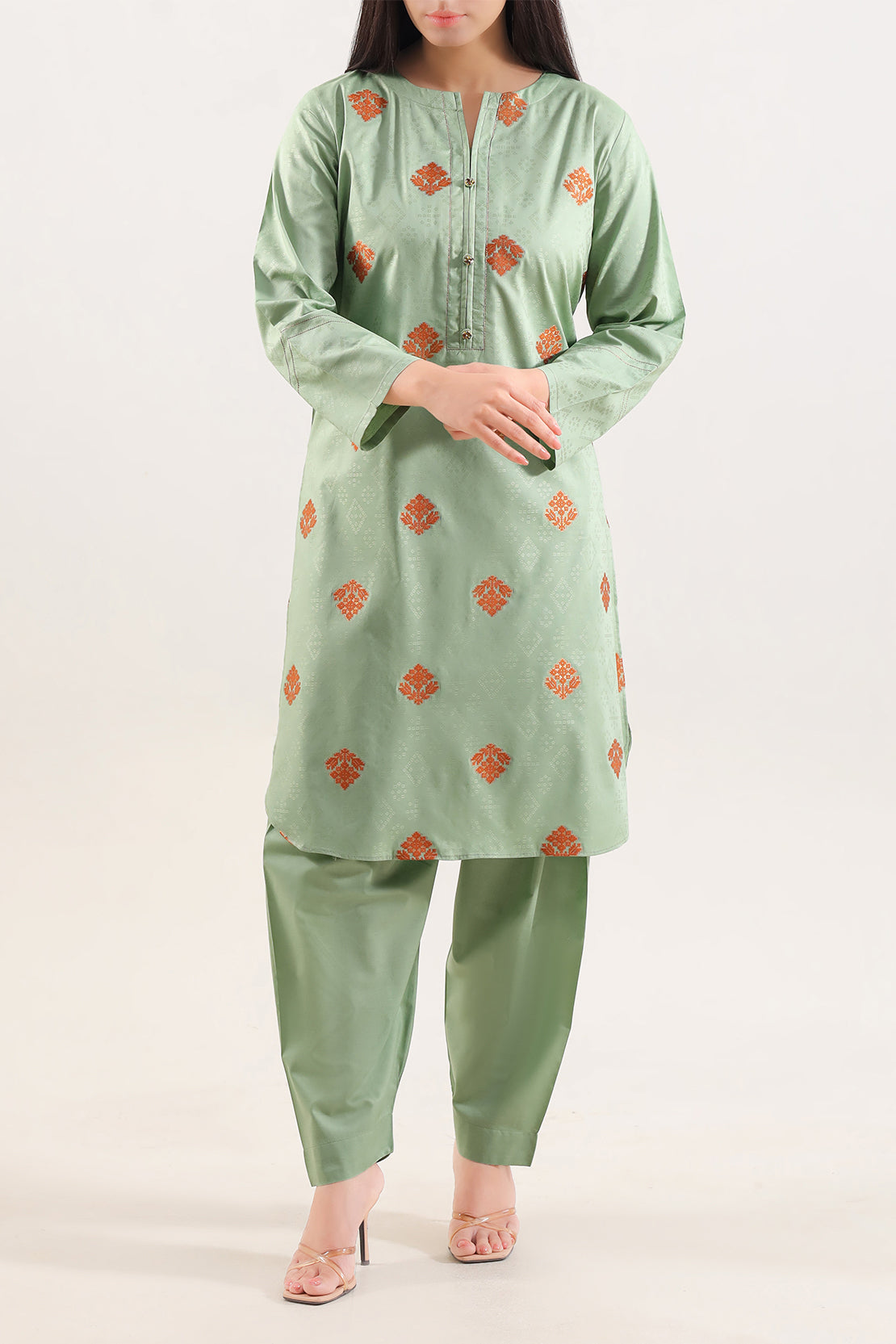 Jacquard Cotton Stitched Shirt