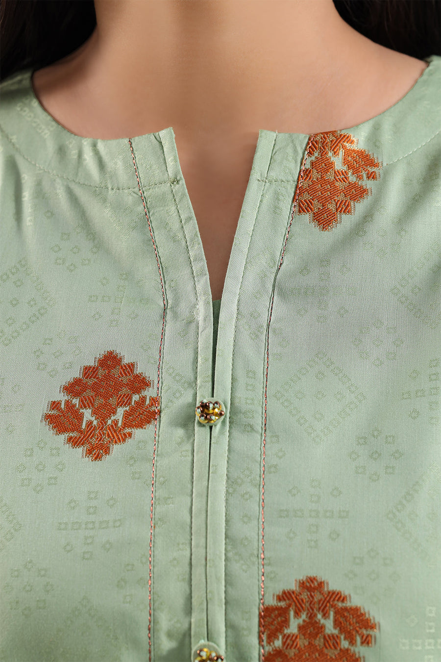 Jacquard Cotton Stitched Shirt - Pehnaawaa