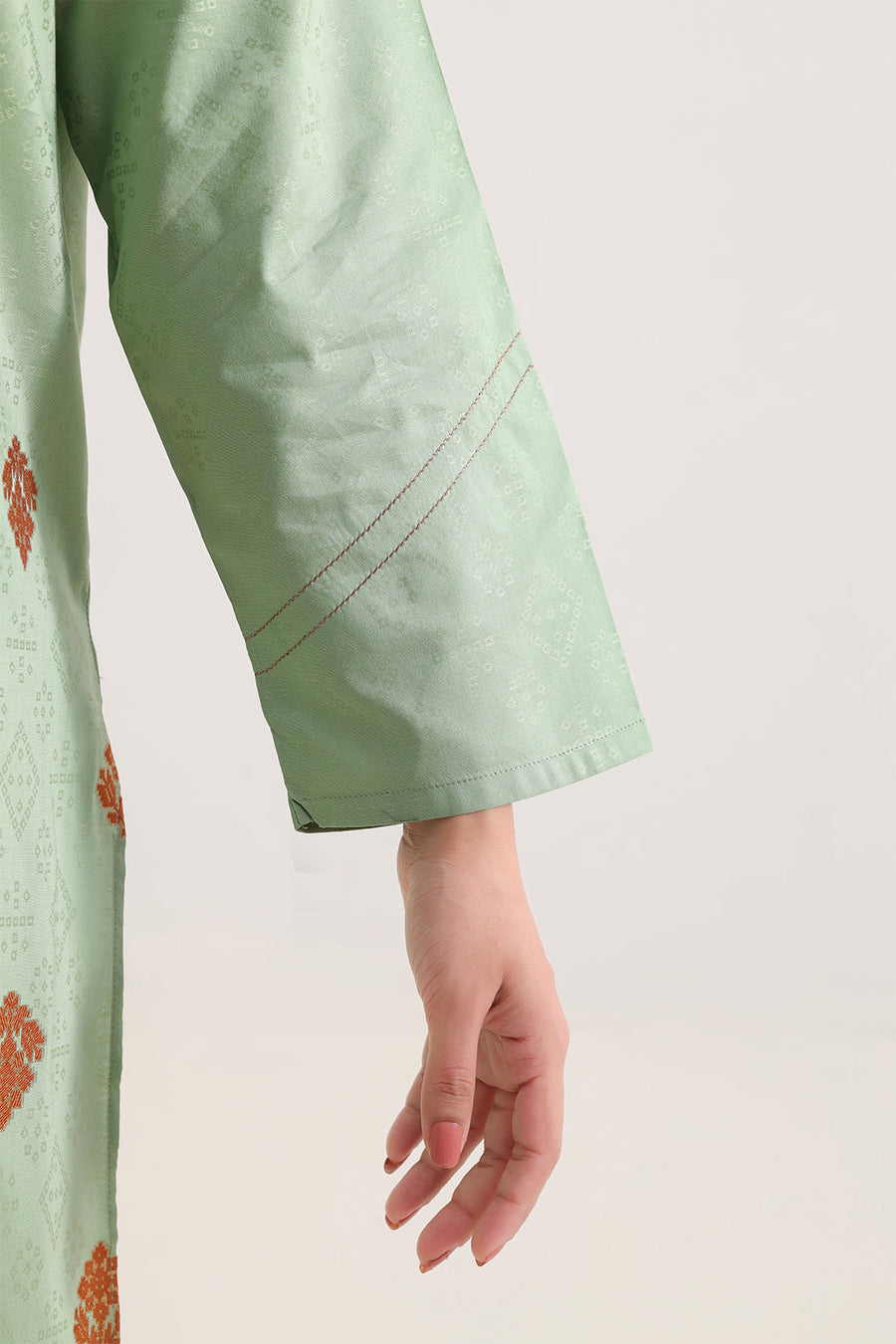 Jacquard Cotton Stitched Shirt - Pehnaawaa