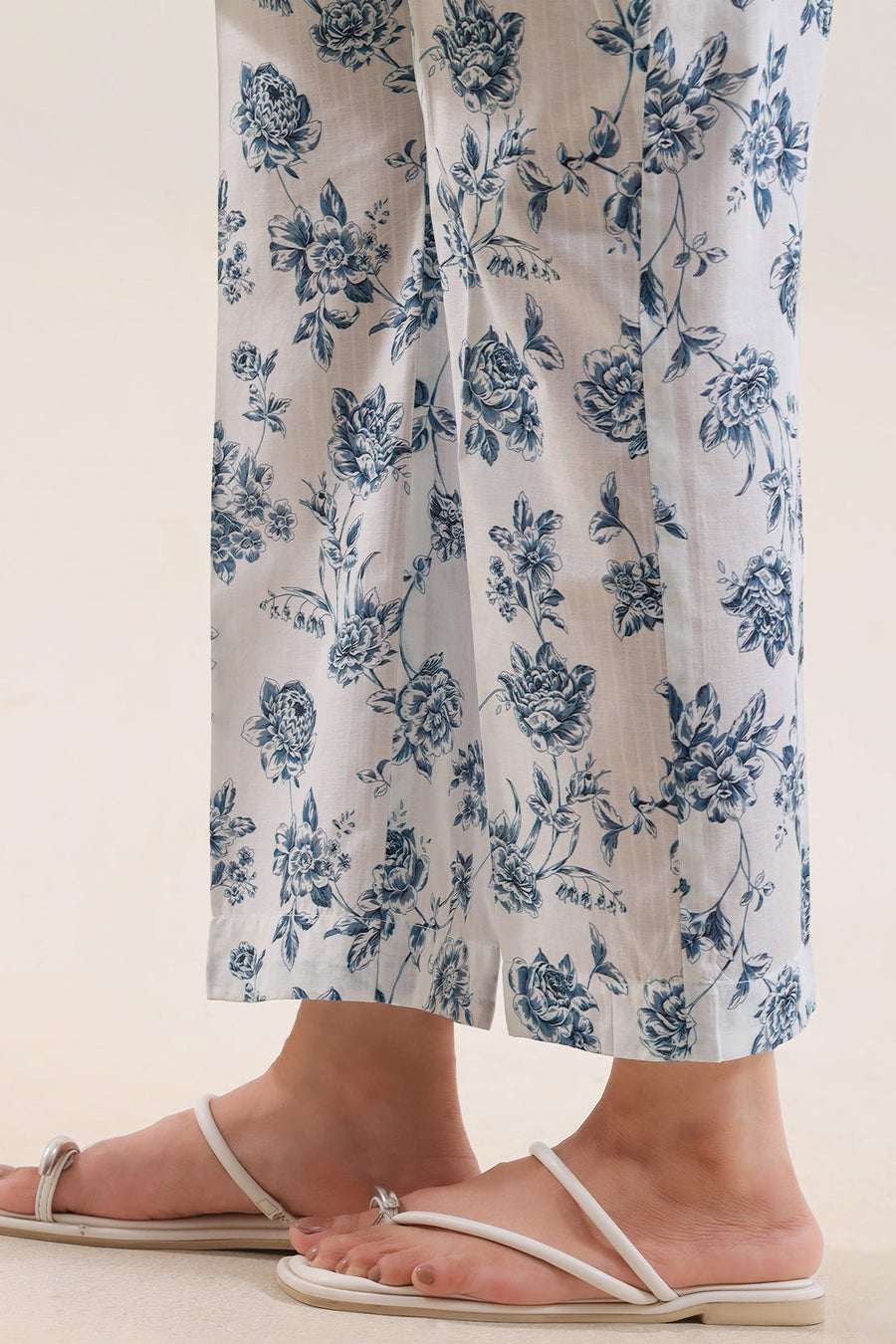 Printed Self Strip Lawn Stitched 2 Piece (Shirt/Trouser) - Pehnaawaa