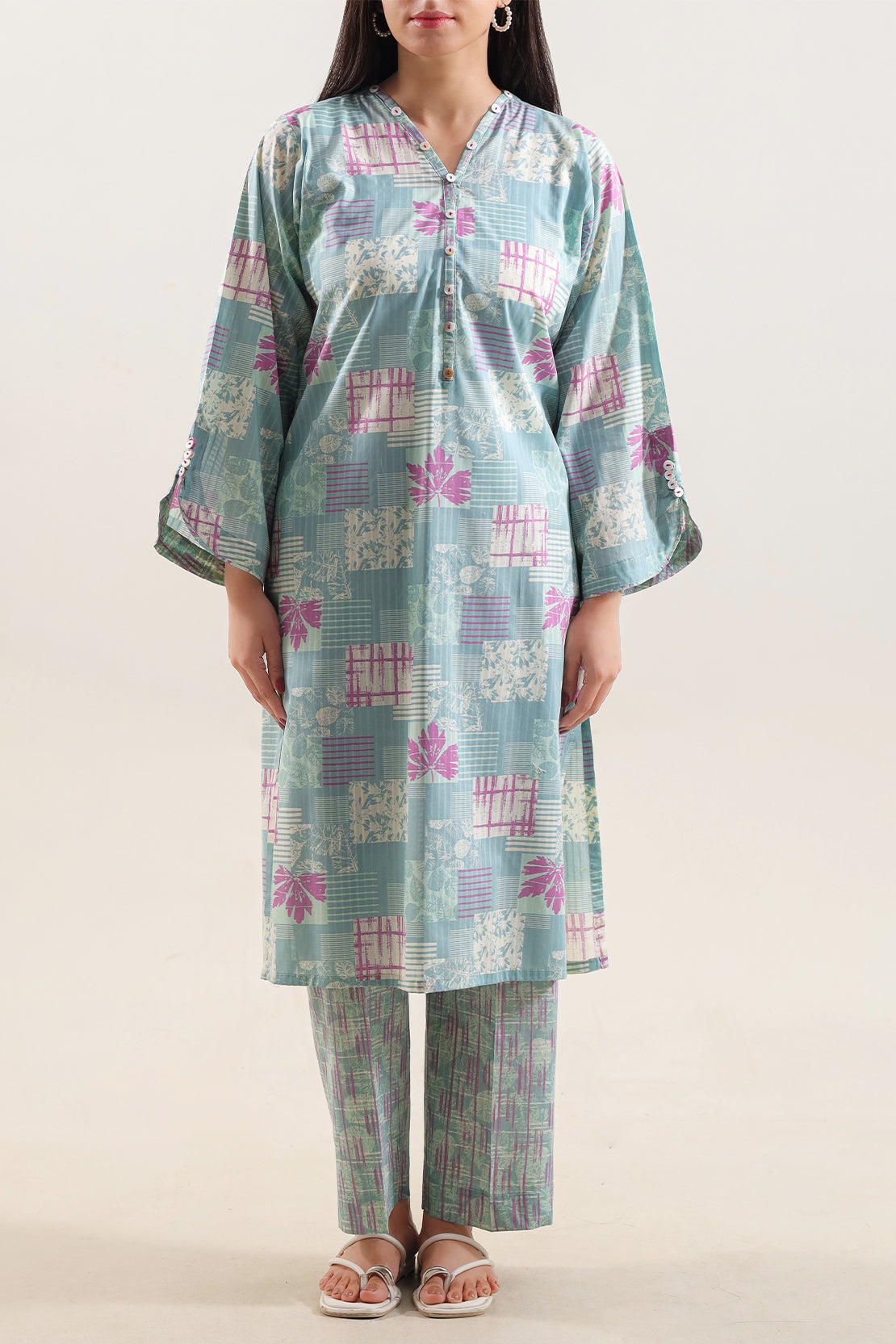 Printed Lawn Stitched 2 Piece (Shirt/Trouser)