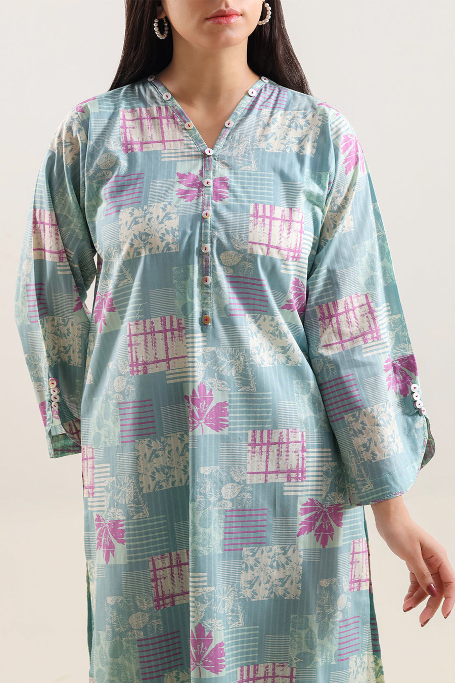 Printed Lawn Stitched 2 Piece (Shirt/Trouser)