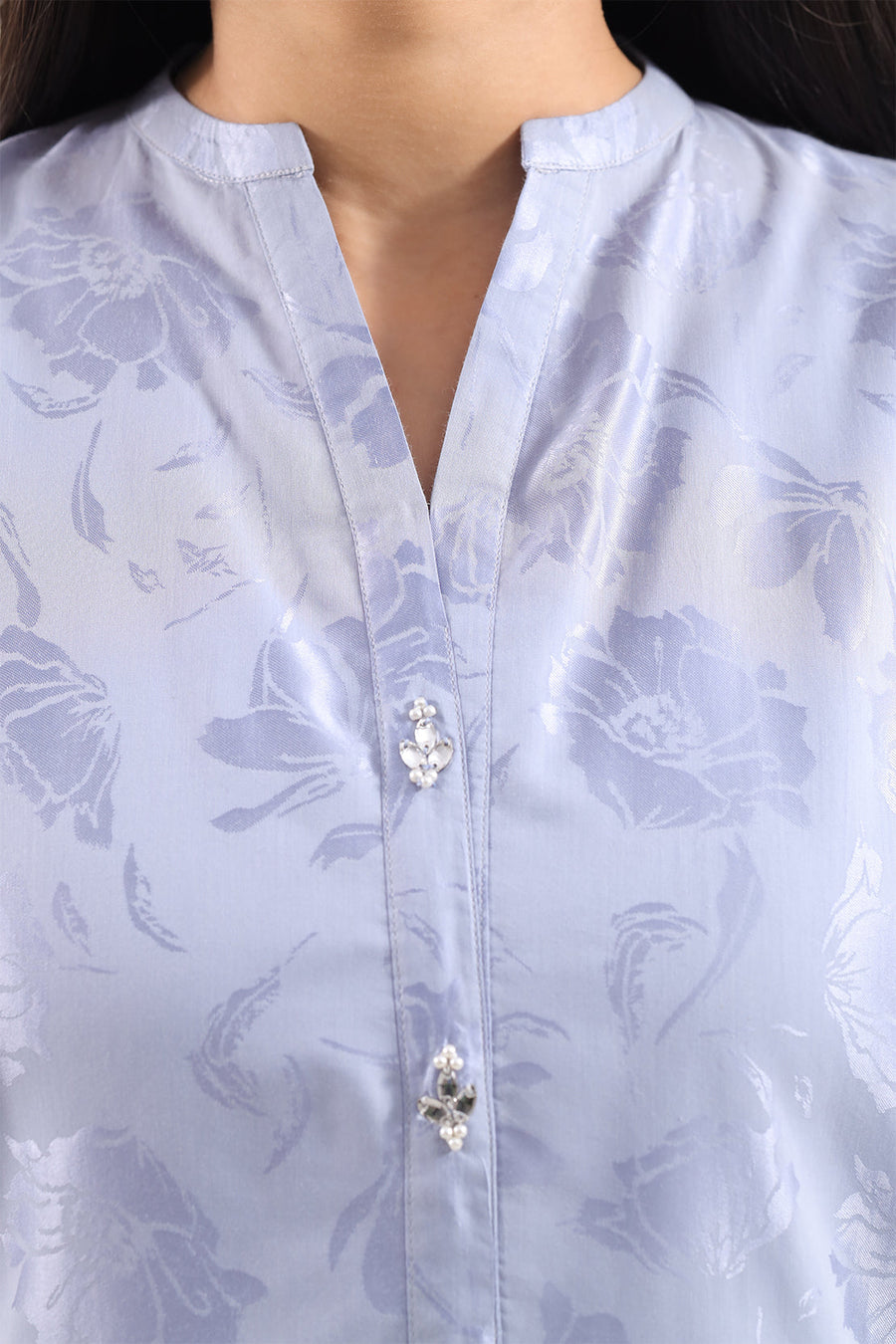 Cotton Jacquard Stitched 2 Piece (Shirt/Trouser) - Pehnaawaa