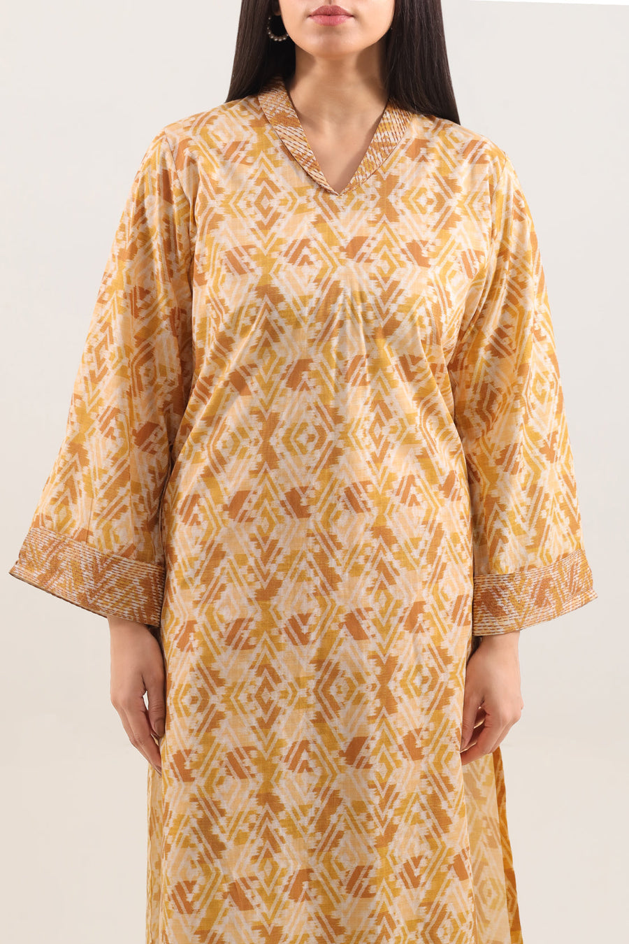 Printed Self Strip Embroidered | Stitched 3818 133818 - Pehnaawaa