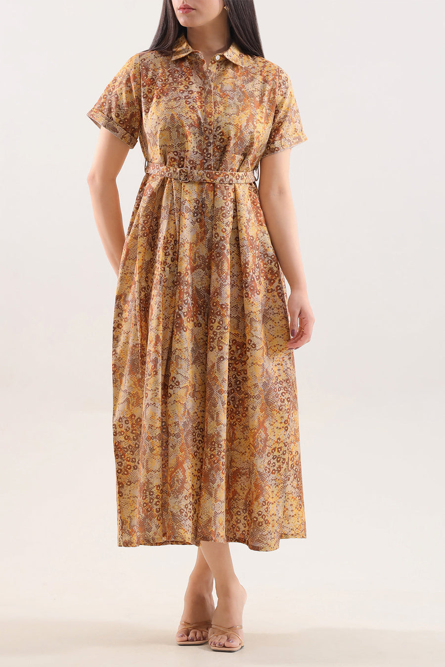 Printed Khaddar Stitched Dress - Pehnaawaa