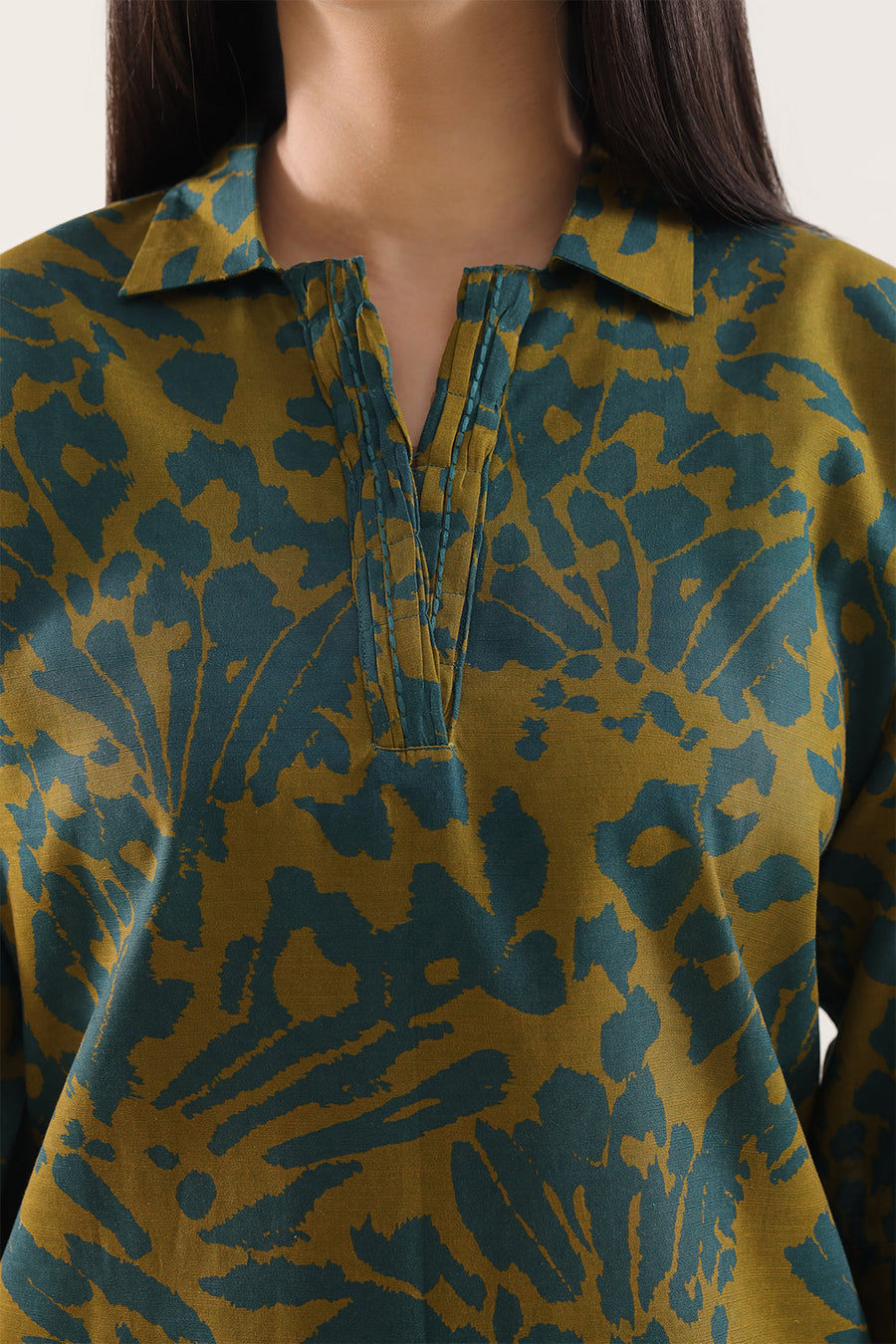 Printed Khaddar Stitched 2 Piece (Shirt/Trouser) - Pehnaawaa