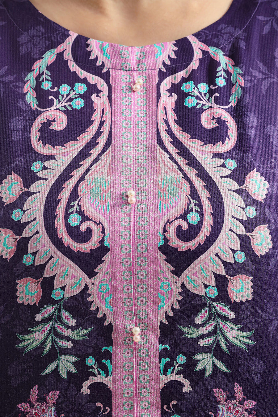 Purple Printed | Stitched - Pehnaawaa