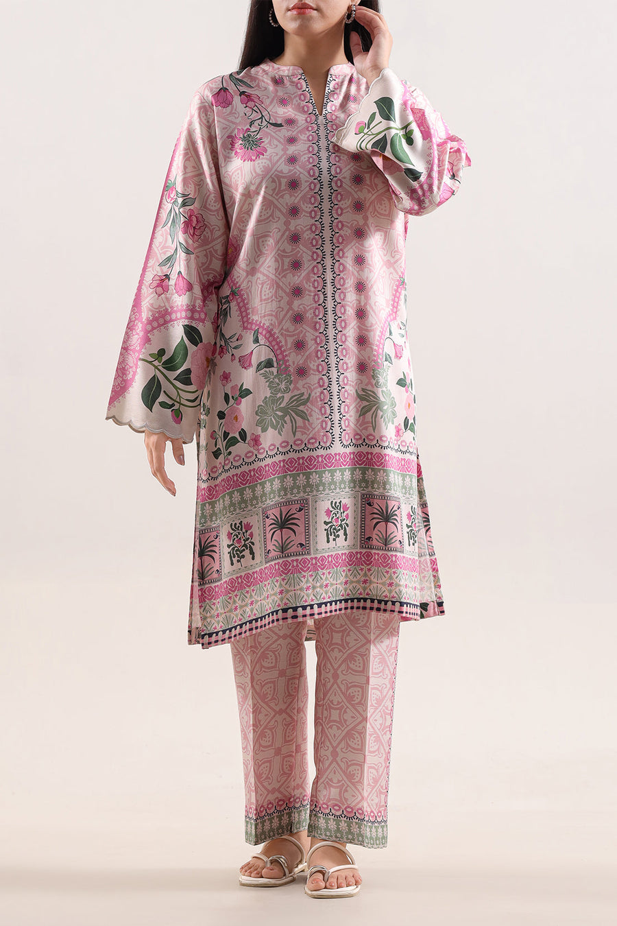 Printed Corduroy Stitched 2 Piece (Shirt/Trouser) - Pehnaawaa