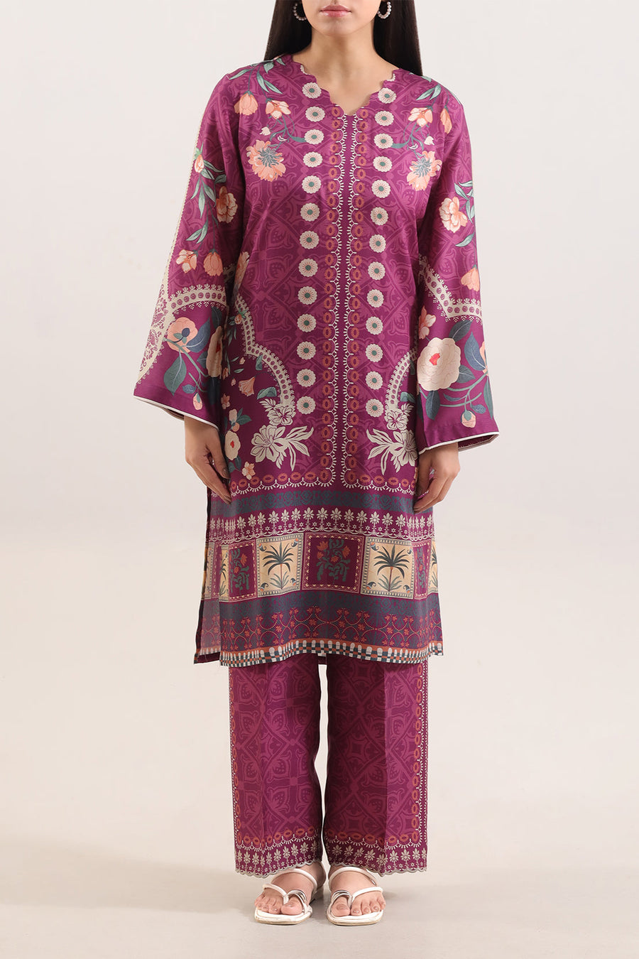 Printed Corduroy Stitched 2 Piece (Shirt/Trouser) - Pehnaawaa