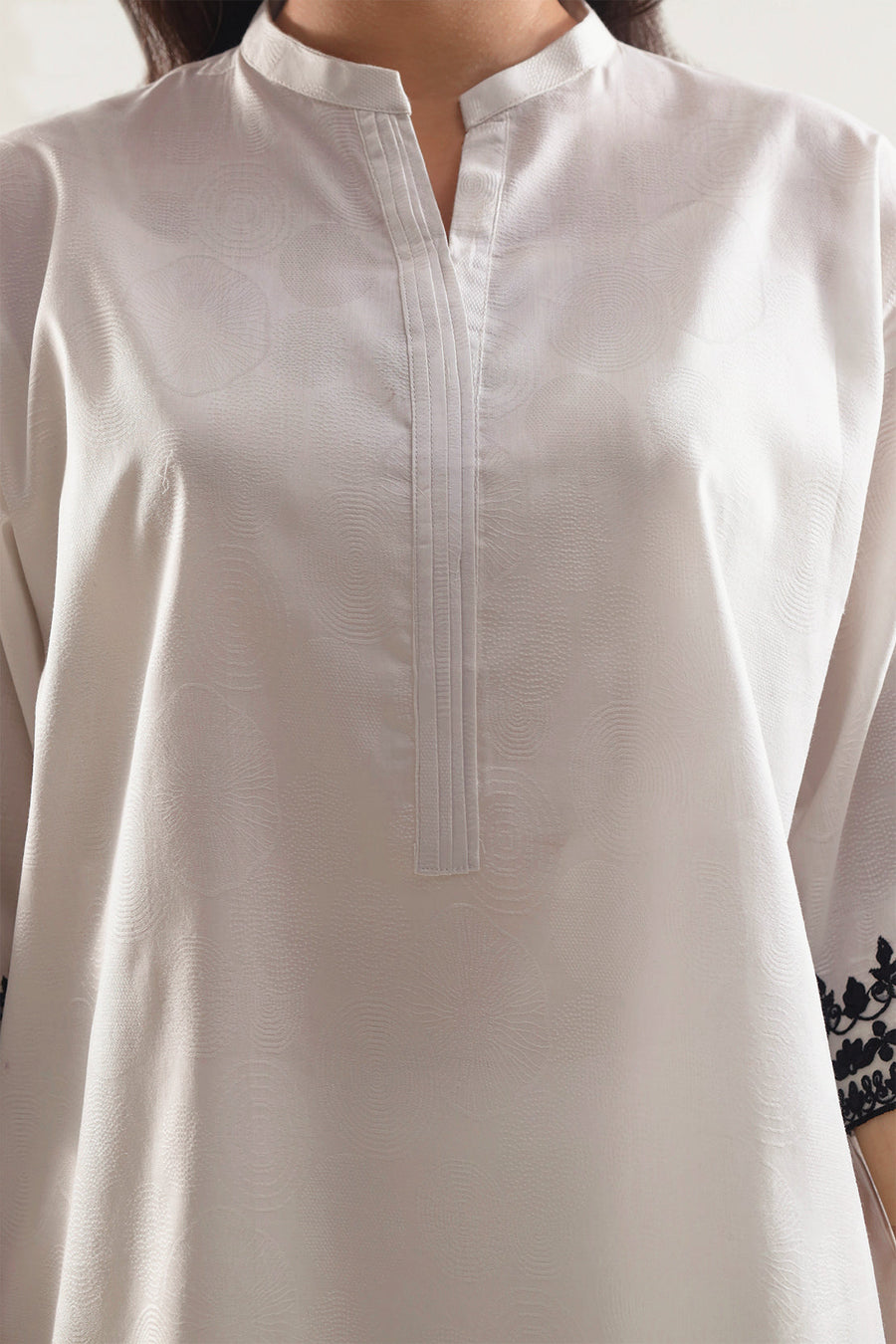 Embroidered Cotton Jacquard Stitched 2 Piece (Shirt/Trouser) - Pehnaawaa