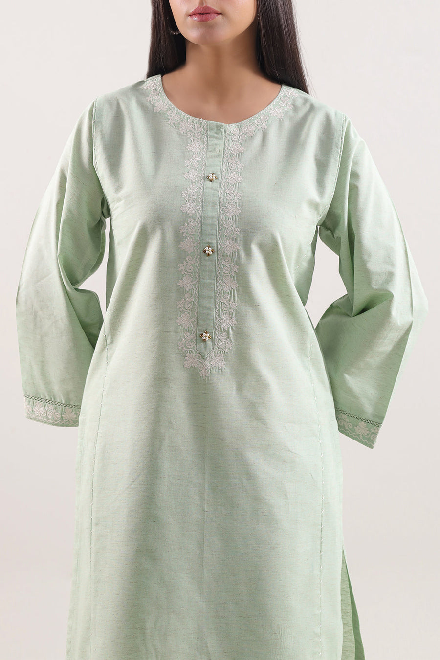 Sea Green Cotton Embroidered | Stitched SP-9742 135554 - Pehnaawaa