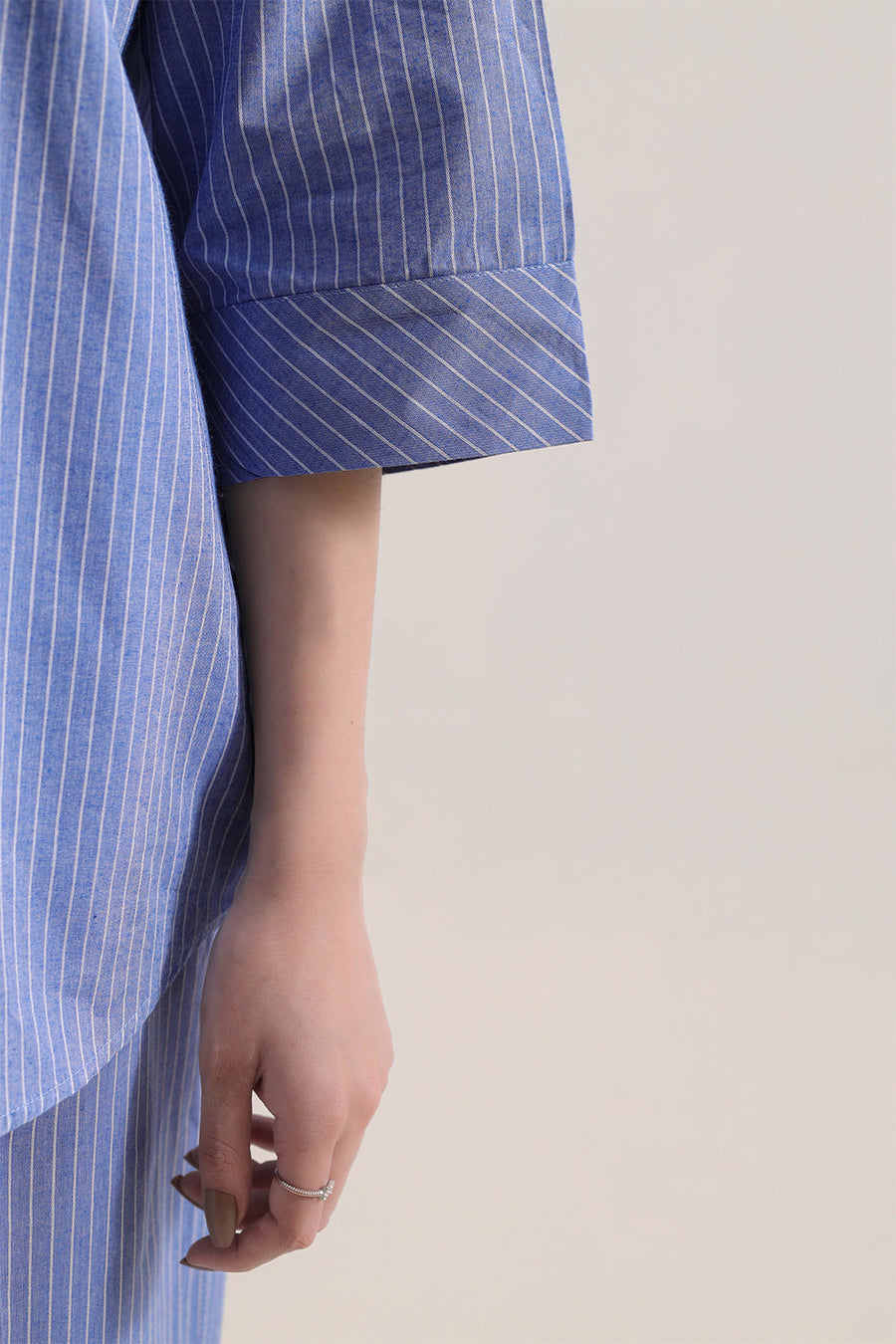 Solid Embroidered Yarn Dyed Stitched 2 Piece (Shirt/Trouser) - Pehnaawaa