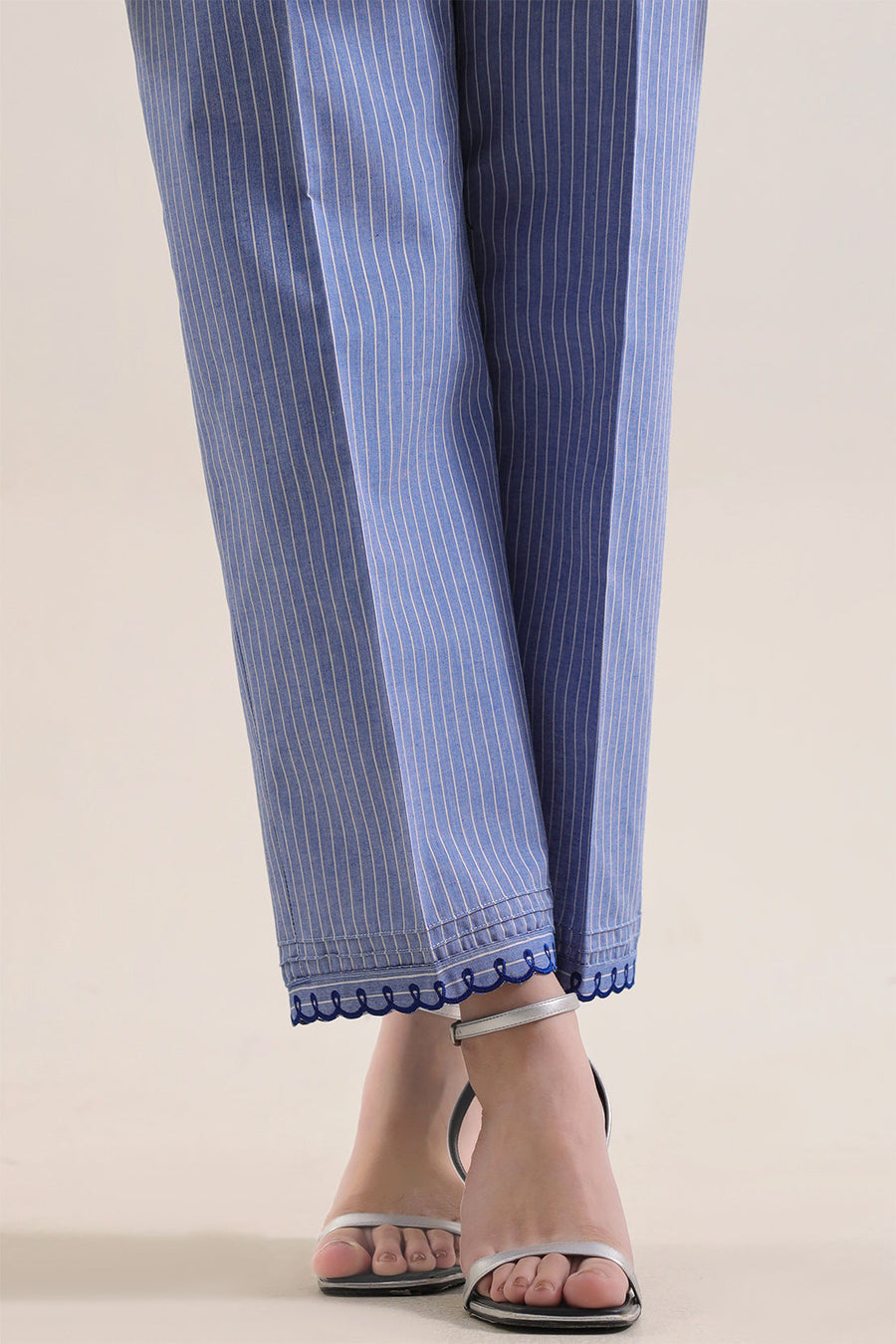 Solid Embroidered Yarn Dyed Stitched 2 Piece (Shirt/Trouser) - Pehnaawaa