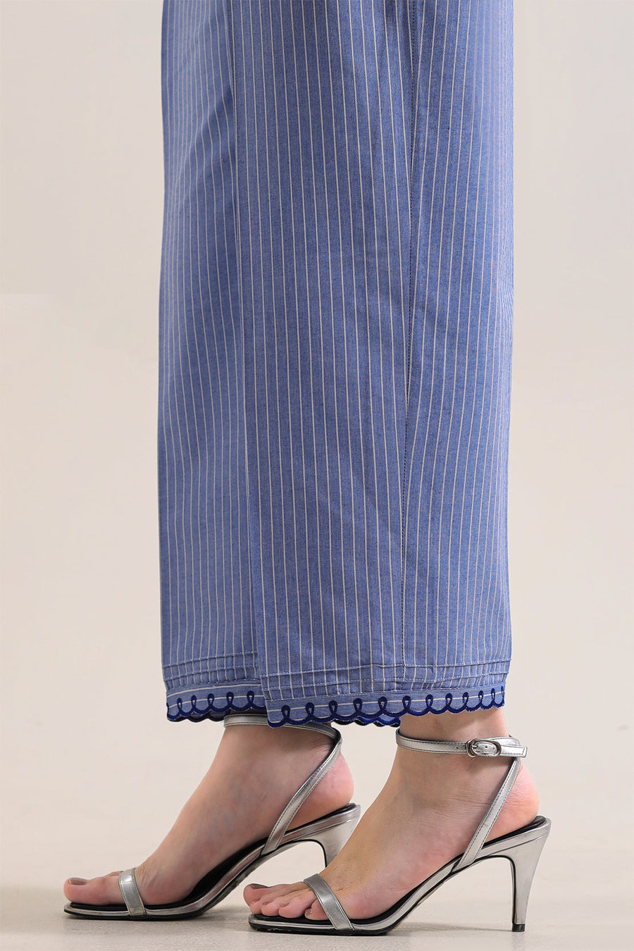 Solid Embroidered Yarn Dyed Stitched 2 Piece (Shirt/Trouser) - Pehnaawaa