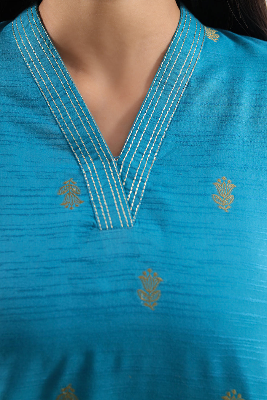 Cotton Jacquard Stitched 2 Piece (Shirt/Trouser) - Pehnaawaa