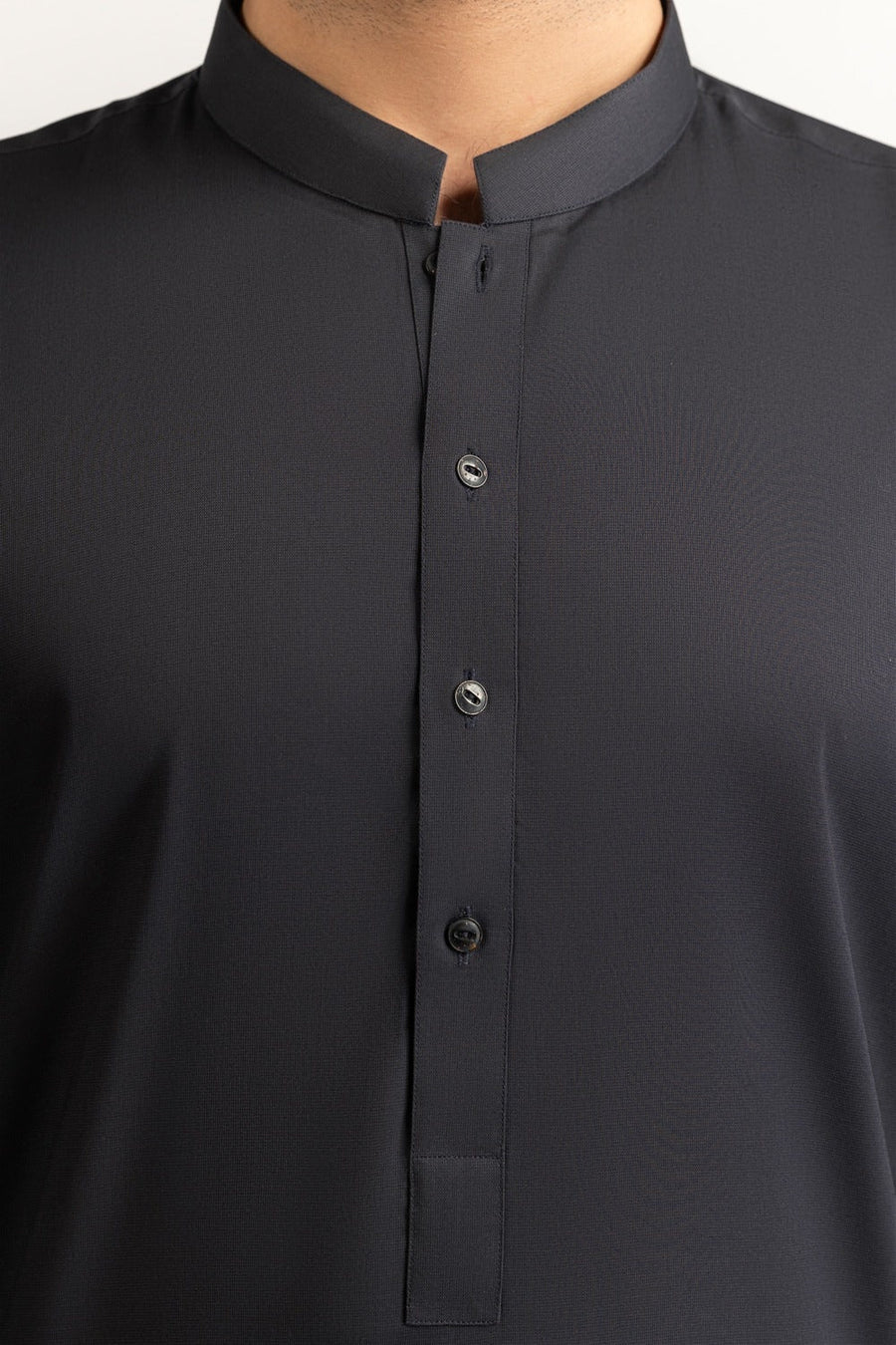 Off-White Cotton 2-Piece Men's Kurta | Button-Front Placket