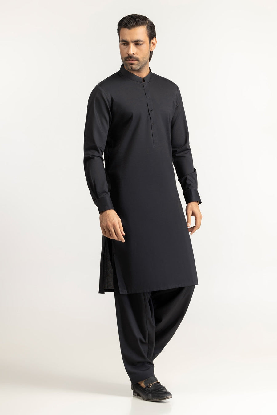 Off-White Cotton 2-Piece Men's Kurta | Button-Front Placket