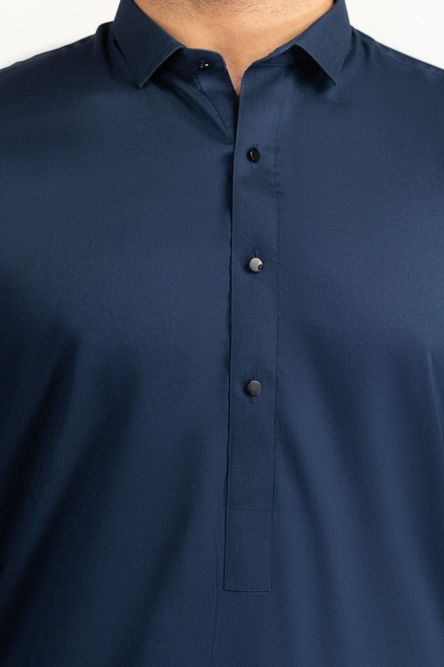 Off-White Cotton 2-Piece Men's Kurta | Button-Front Placket