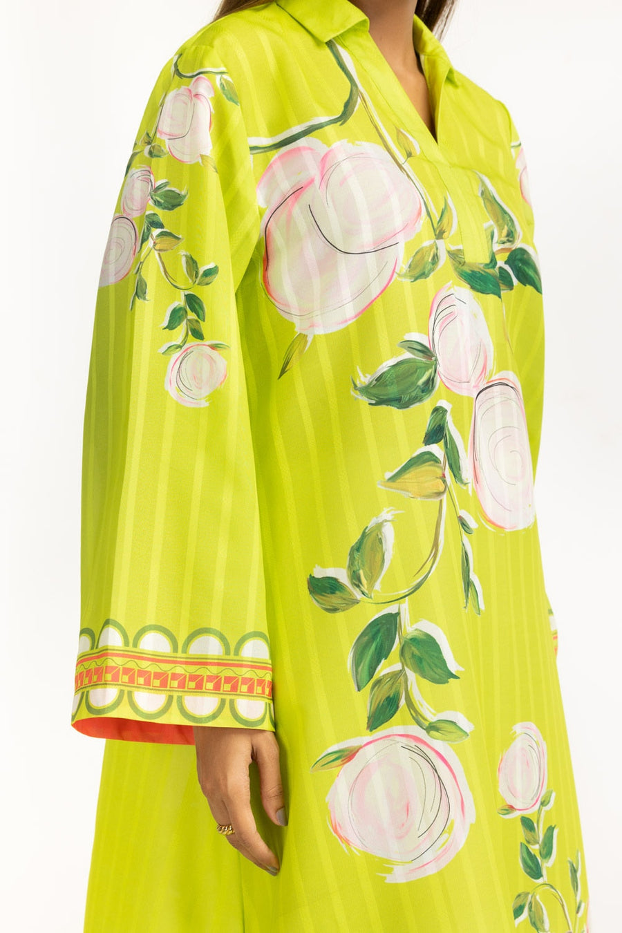 Textured Dobby Printed Kaftan - Pehnaawaa