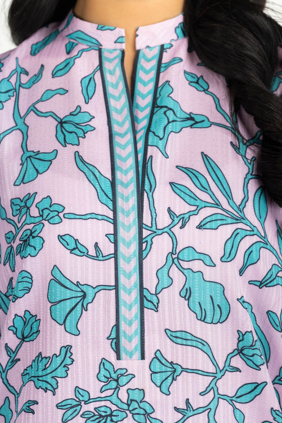 Tea Pink Cotton 2-Piece Salwar Kameez | Botanical Print