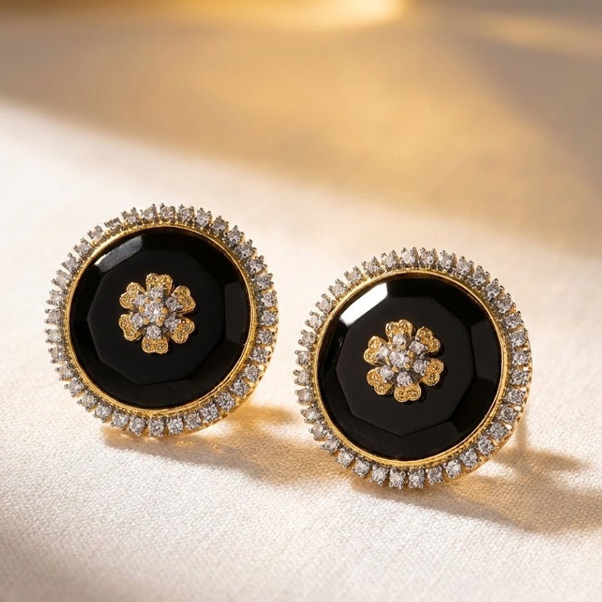 Elegant Round Stud Earrings Collection