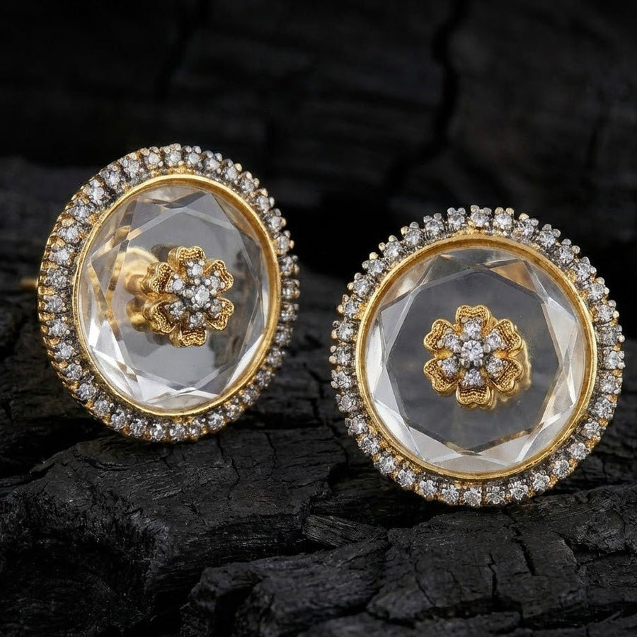 Elegant Round Stud Earrings Collection