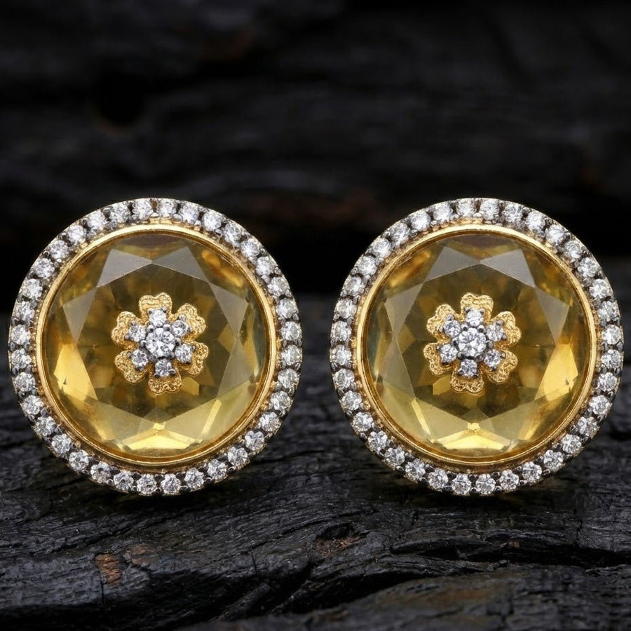 Elegant Round Stud Earrings Collection