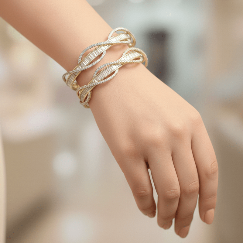 The Heritage Zircon Bangle - Pehnaawaa