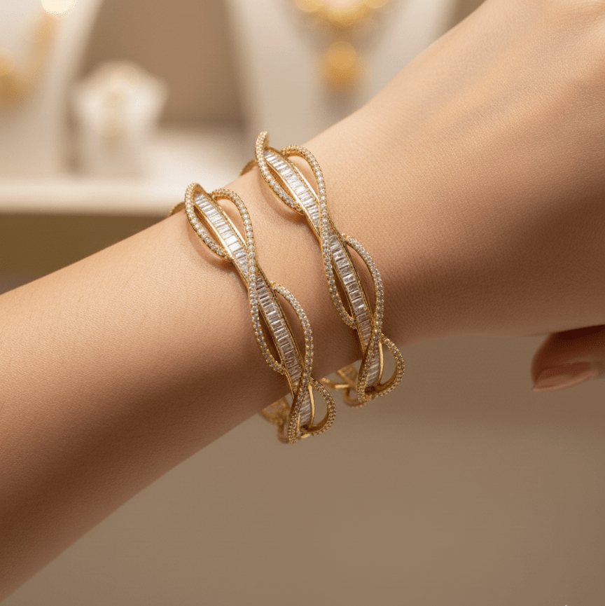 The Heritage Zircon Bangle - Pehnaawaa