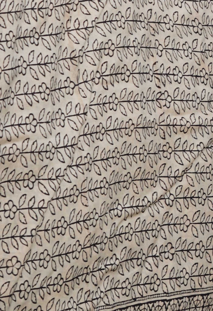 Blue Pure Bagru Kalamkari Printed Chanderi Sico Saree-UNM76676 - Pehnaawaa