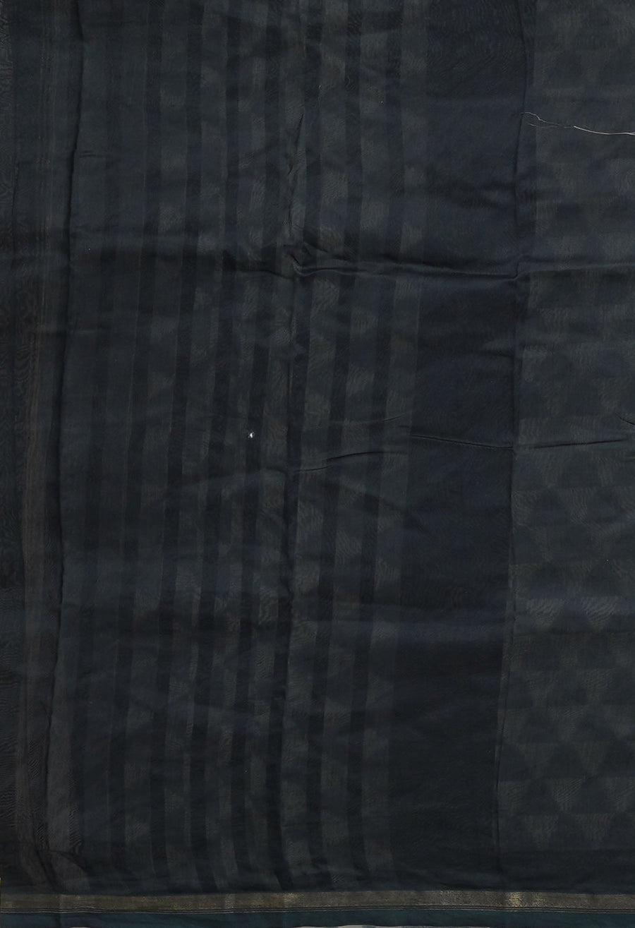 Grey-Black Pure Designer Printed Chanderi Sico Saree-UNM82856 - Pehnaawaa