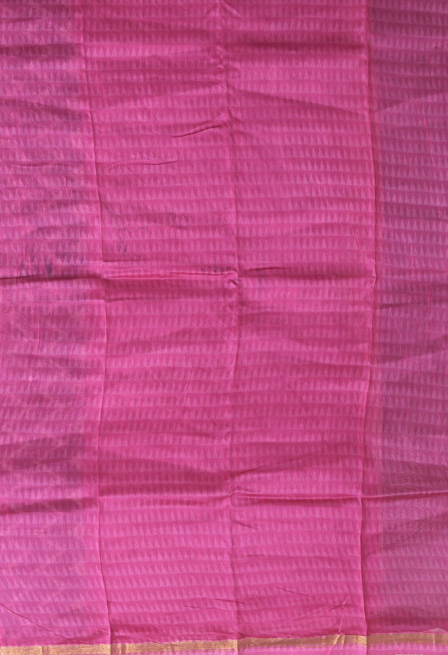 Green-Pink Pure Designer Printed Chanderi Sico Saree-UNM82863 - Pehnaawaa