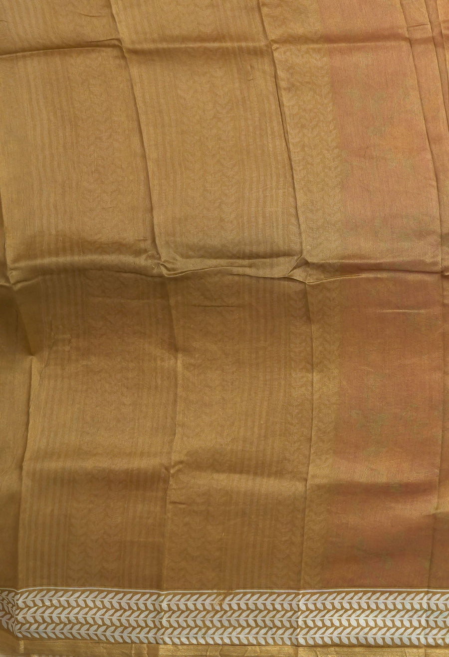 Pink Brown Pure Designer Printed Chanderi Sico Saree-UNM82871 - Pehnaawaa